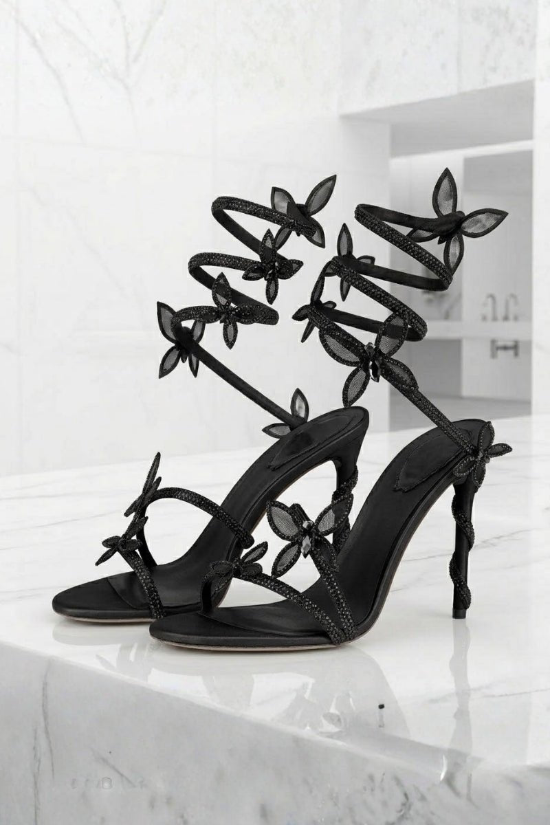 Sapatos de Dança Latina Feminino | Salto Alto, Branco com Laço