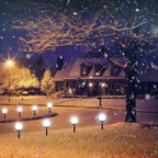 Luminárias solares de jardim LED esféricas impermeáveis, pack 3 unidades