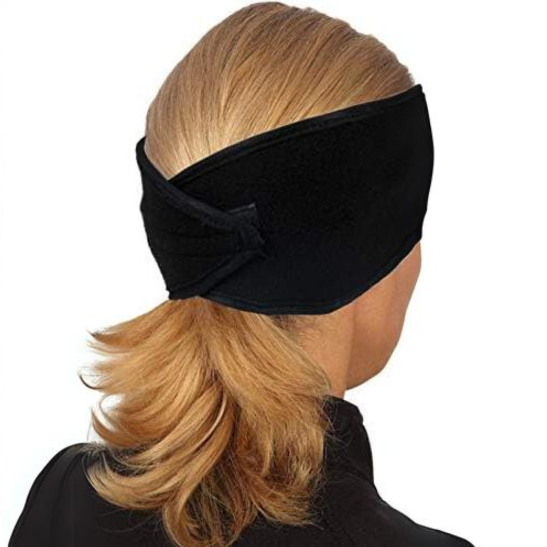 Kit 3 faixas de ouvido fleece unissex cinza preto azul-marinho tamanho único