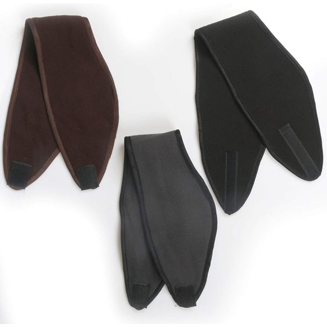 Kit 3 faixas de ouvido fleece unissex cinza preto azul-marinho tamanho único