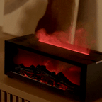 Difusor de aromas 4 em 1 com efeito chama, iluminação 7 cores e timer USB