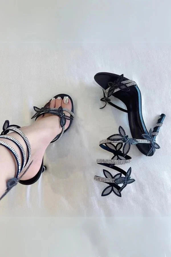 Sapatos de Dança Latina Feminino | Salto Alto, Branco com Laço
