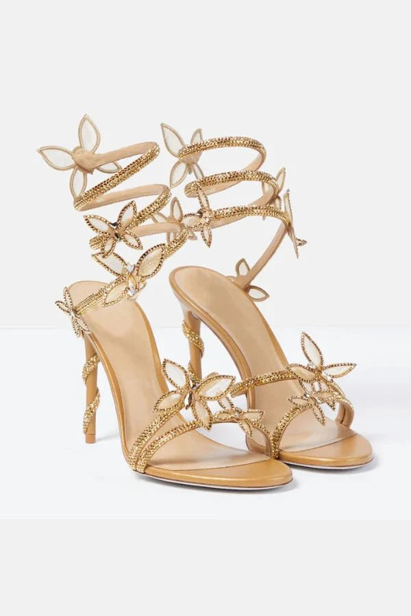 Sapatos de Dança Latina Feminino | Salto Alto, Branco com Laço