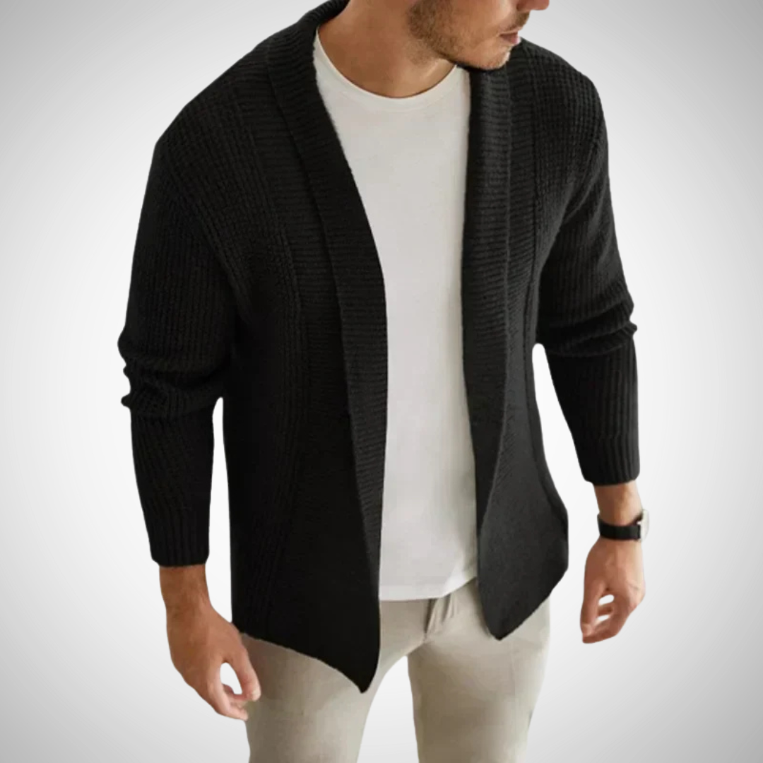 Cardigan homem malha tricot corte moderno disponível em várias cores