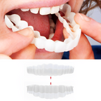 Facetas dentárias clip-on superiores e inferiores em silicone de grau médico