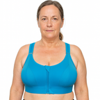 Sutiã desportivo feminino sem aros com suporte e alças largas