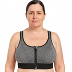 Sutiã desportivo feminino sem aros com suporte e alças largas