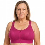 Sutiã desportivo feminino sem aros com suporte e alças largas