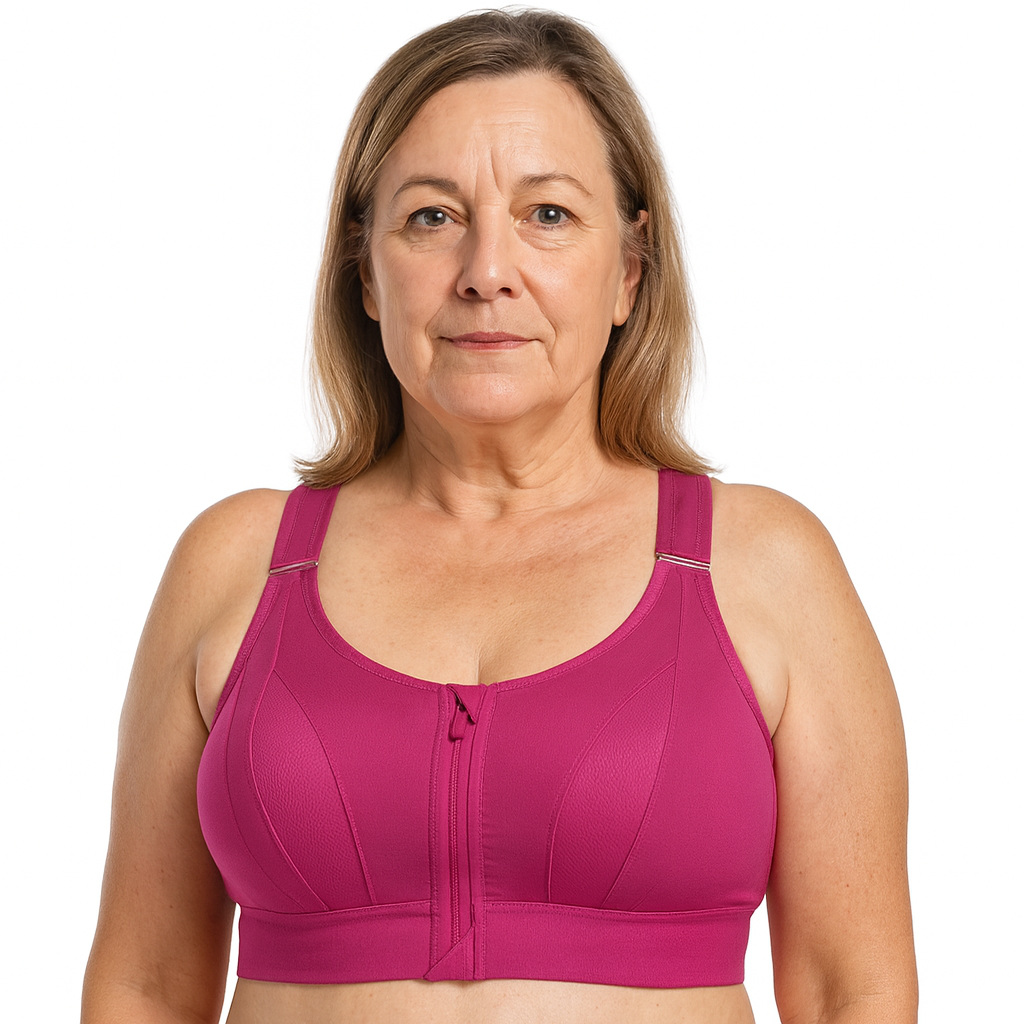 Sutiã desportivo feminino sem aros com suporte e alças largas