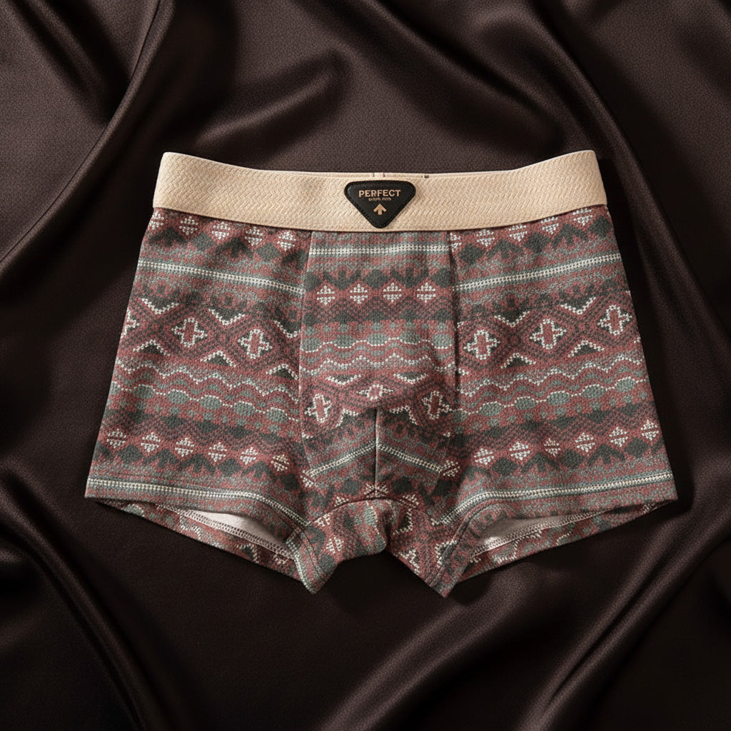 Cuecas boxer masculinas algodão orgânico com painéis de malha respirável