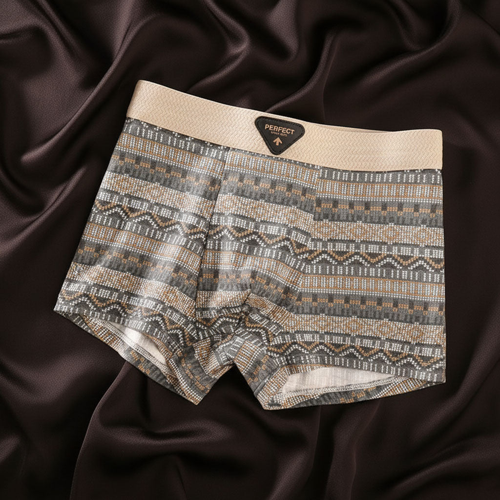 Cuecas boxer masculinas algodão orgânico com painéis de malha respirável