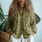 Blusa feminina estampa natural corte relaxado