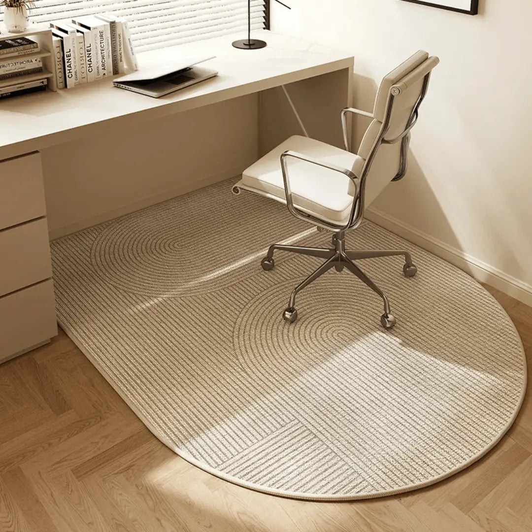 Tapete para cadeira de escritório antiderrapante com proteção de piso em poliéster, design geométrico