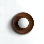 Aplique de parede redondo escandinavo para sala de estar, design minimalista circular