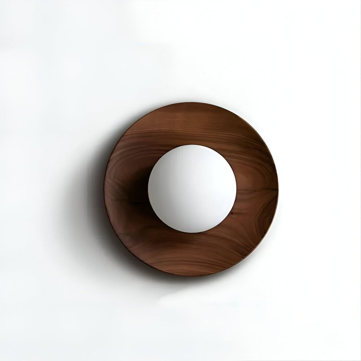 Aplique de parede redondo escandinavo para sala de estar, design minimalista circular