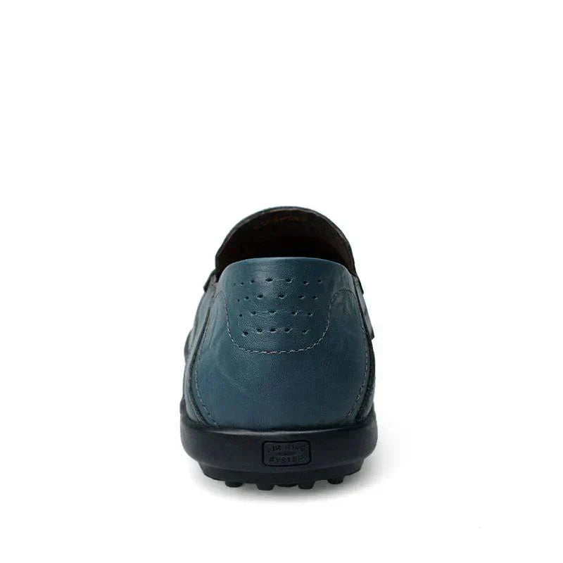 Mocassins de couro masculinos italianos 100% couro legítimo clássico