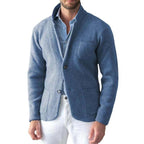 Cardigan masculino tricotado casual caimento moderno
