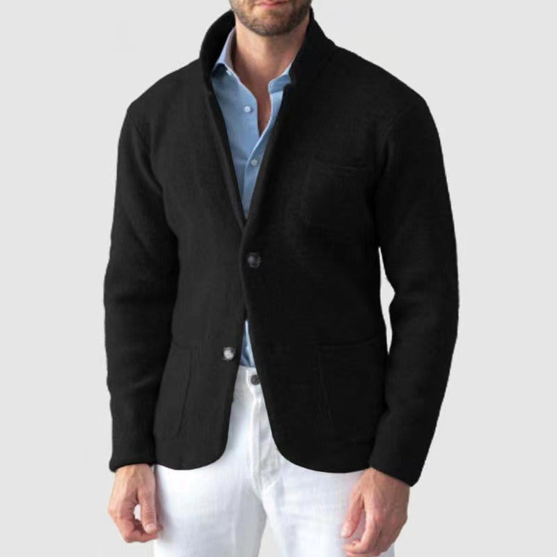 Cardigan masculino tricotado casual caimento moderno