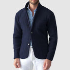 Cardigan masculino tricotado casual caimento moderno