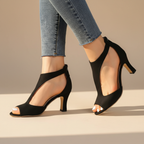Sapatos ortopédicos de salto femininos respiráveis com suporte traseiro estabilizado
