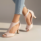 Sapatos ortopédicos de salto femininos respiráveis com suporte traseiro estabilizado