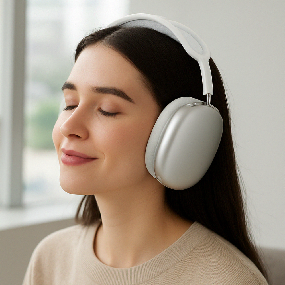 Auscultadores Bluetooth sem fios over-ear com cancelamento de ruído e microfone integrado