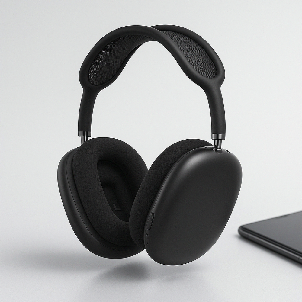 Auscultadores Bluetooth sem fios over-ear com cancelamento de ruído e microfone integrado