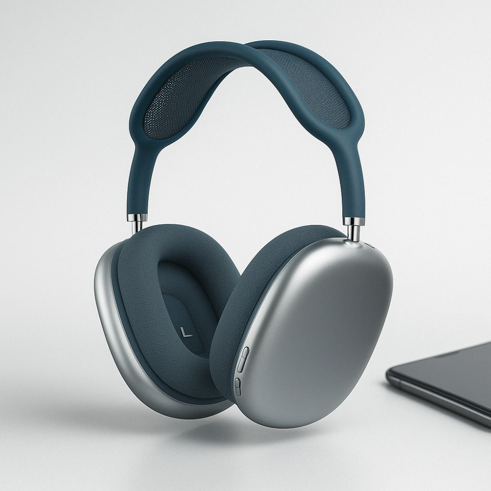 Auscultadores Bluetooth sem fios over-ear com cancelamento de ruído e microfone integrado