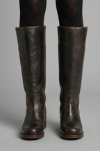 Botas ortopédicas femininas cano médio salto bloco biqueira redonda