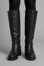 Botas ortopédicas femininas cano médio salto bloco biqueira redonda