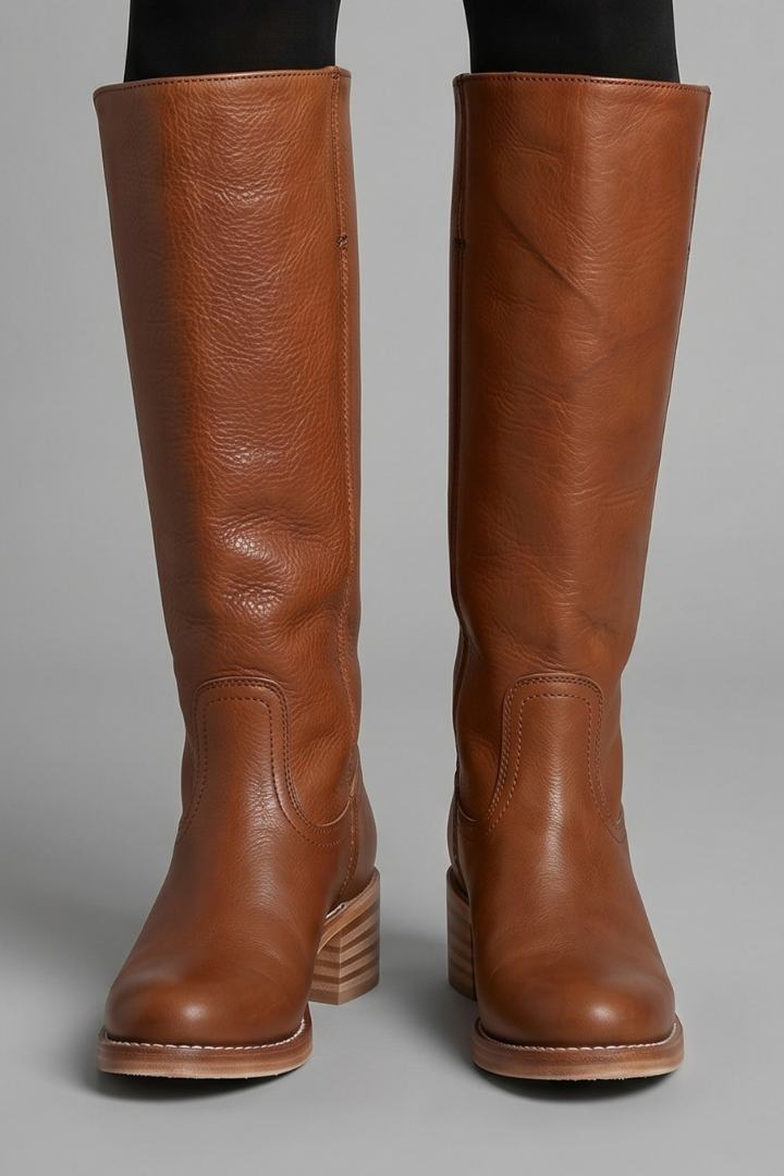 Botas ortopédicas femininas cano médio salto bloco biqueira redonda