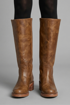 Botas ortopédicas femininas cano médio salto bloco biqueira redonda