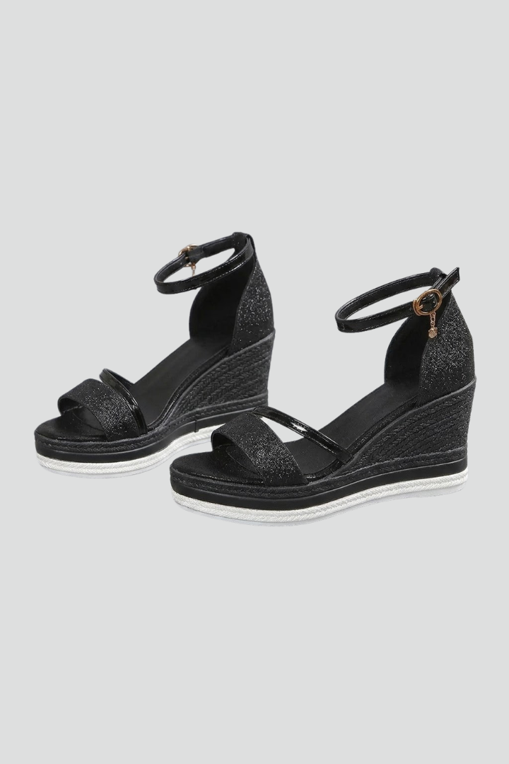 Sandálias ortopédicas femininas almofadadas slip-on biqueira aberta plataforma baixa