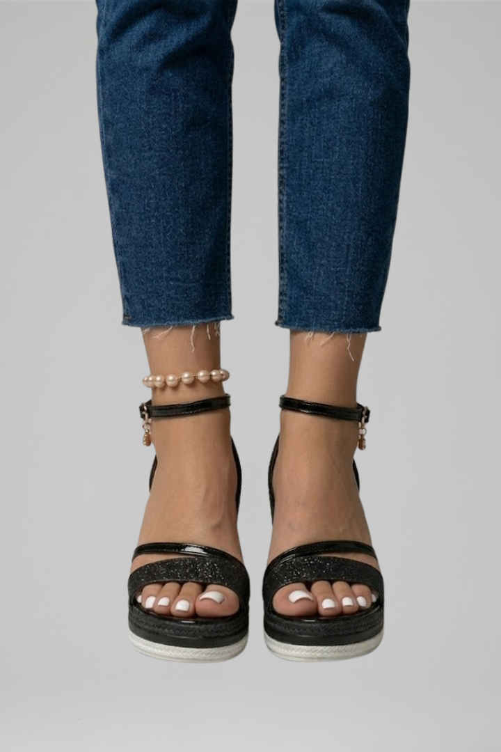 Sandálias ortopédicas femininas almofadadas slip-on biqueira aberta plataforma baixa