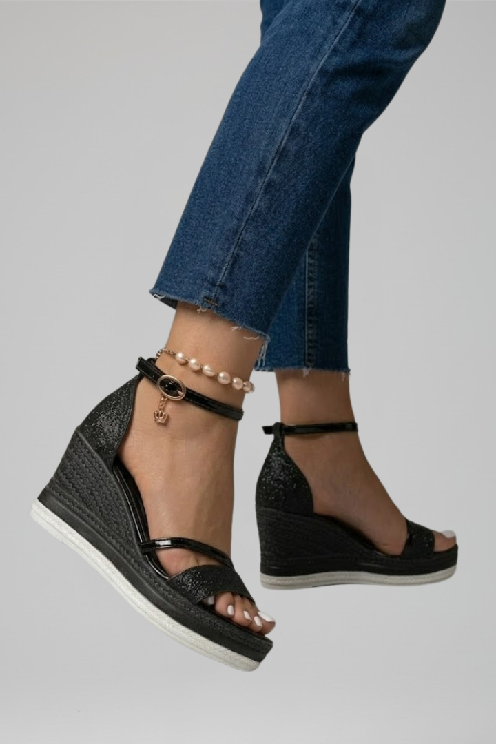 Sandálias ortopédicas femininas almofadadas slip-on biqueira aberta plataforma baixa