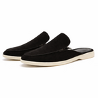 Mocassins masculinos sem calcanhar slip-on design minimalista sola baixa