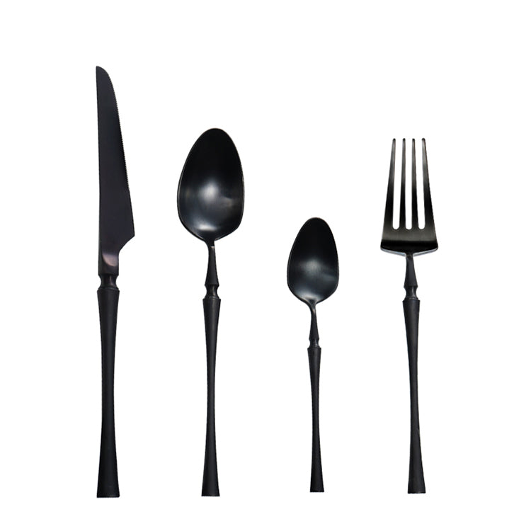 Conjunto de talheres em aço inoxidável 24 peças, elegante e resistente, várias cores