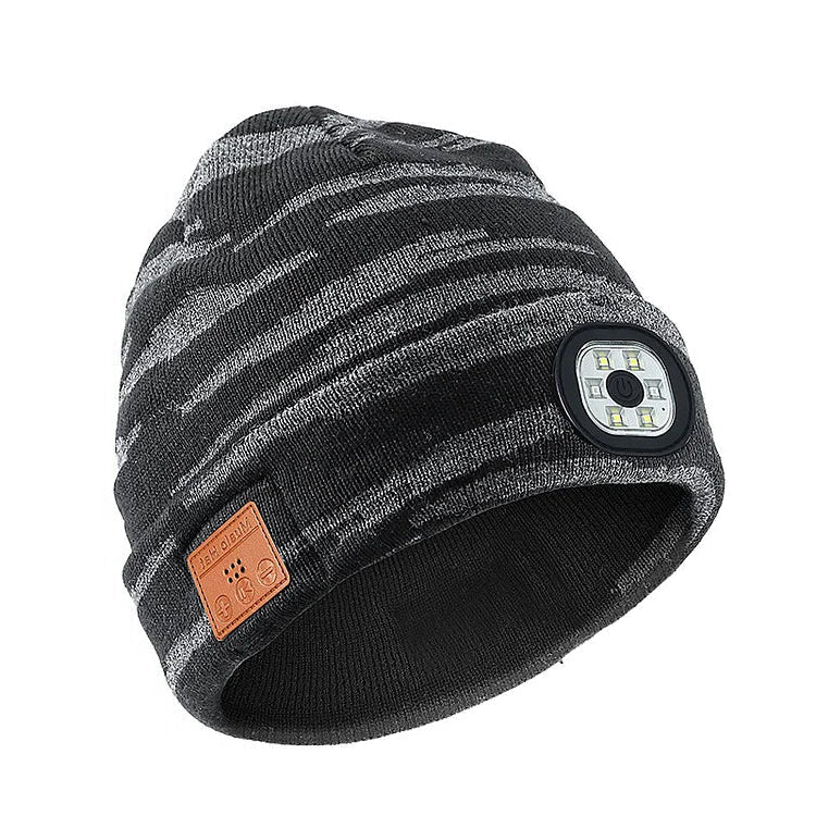 Gorro Bluetooth LED 3 em 1 unissex com luz e altifalante integrado