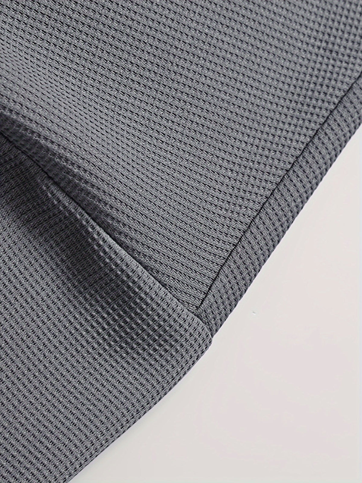 Conjunto masculino de duas peças em tecido waffle, fit relaxado e respirável