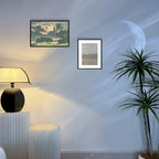 Moldura para foto preta para decoração de parede e mesa, design clássico retangular