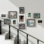 Conjunto de molduras para fotos 11 peças estilo clássico, instalação sem furos, decoração sala