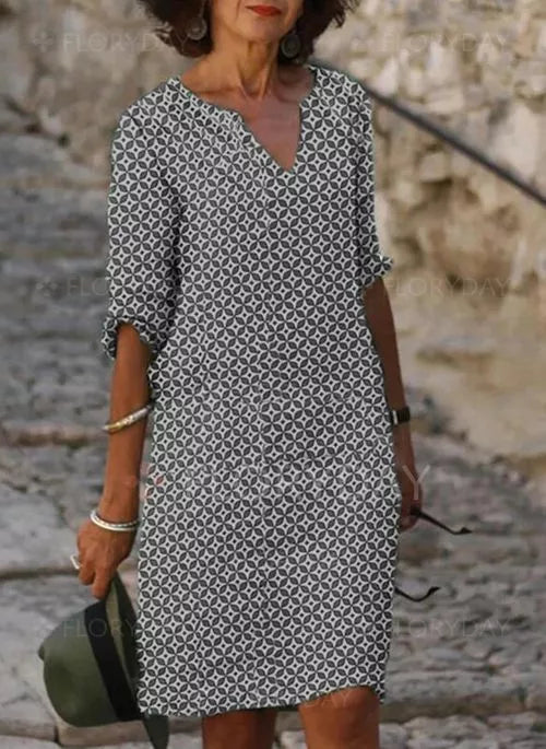Vestido midi feminino com caimento ajustado e comprimento midi