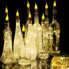 Luzes LED para garrafas a pilhas, decoração de Natal e festas, conjunto 10 peças