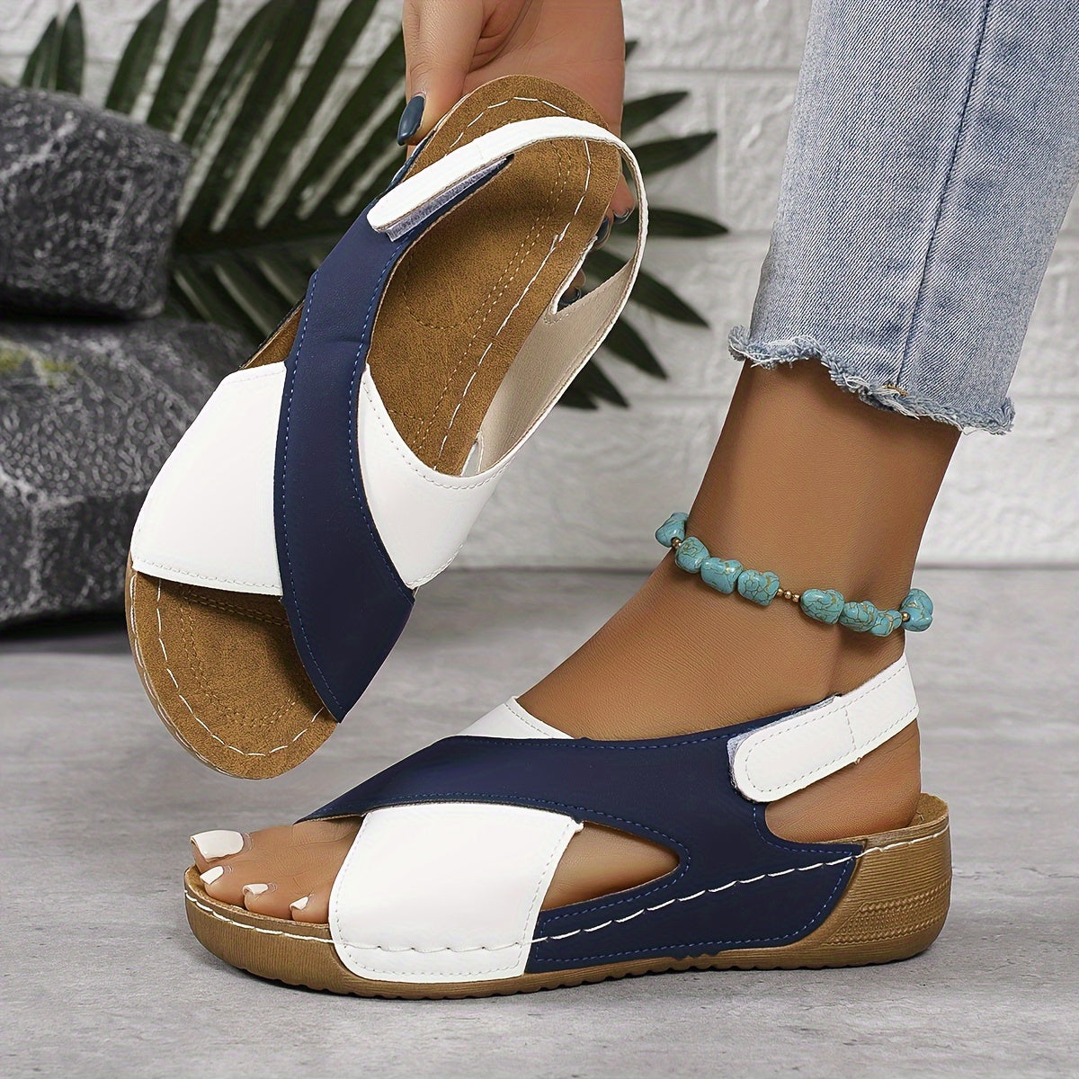 Sandálias femininas | Conforto ortopédico e couro, estilo moderno