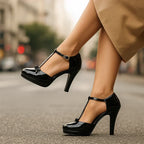 Scarpin salto alto elegante feminino bico alongado sola antiderrapante