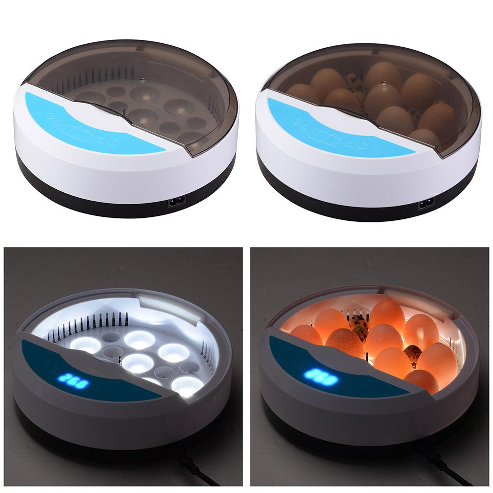 Incubadora de ovos automática LED com controlo de temperatura e visor digital