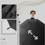 Guarda-chuva automático dobrável com dossel 105cm e cabo em gancho