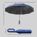 Guarda-chuva automático dobrável com dossel 105cm e cabo em gancho