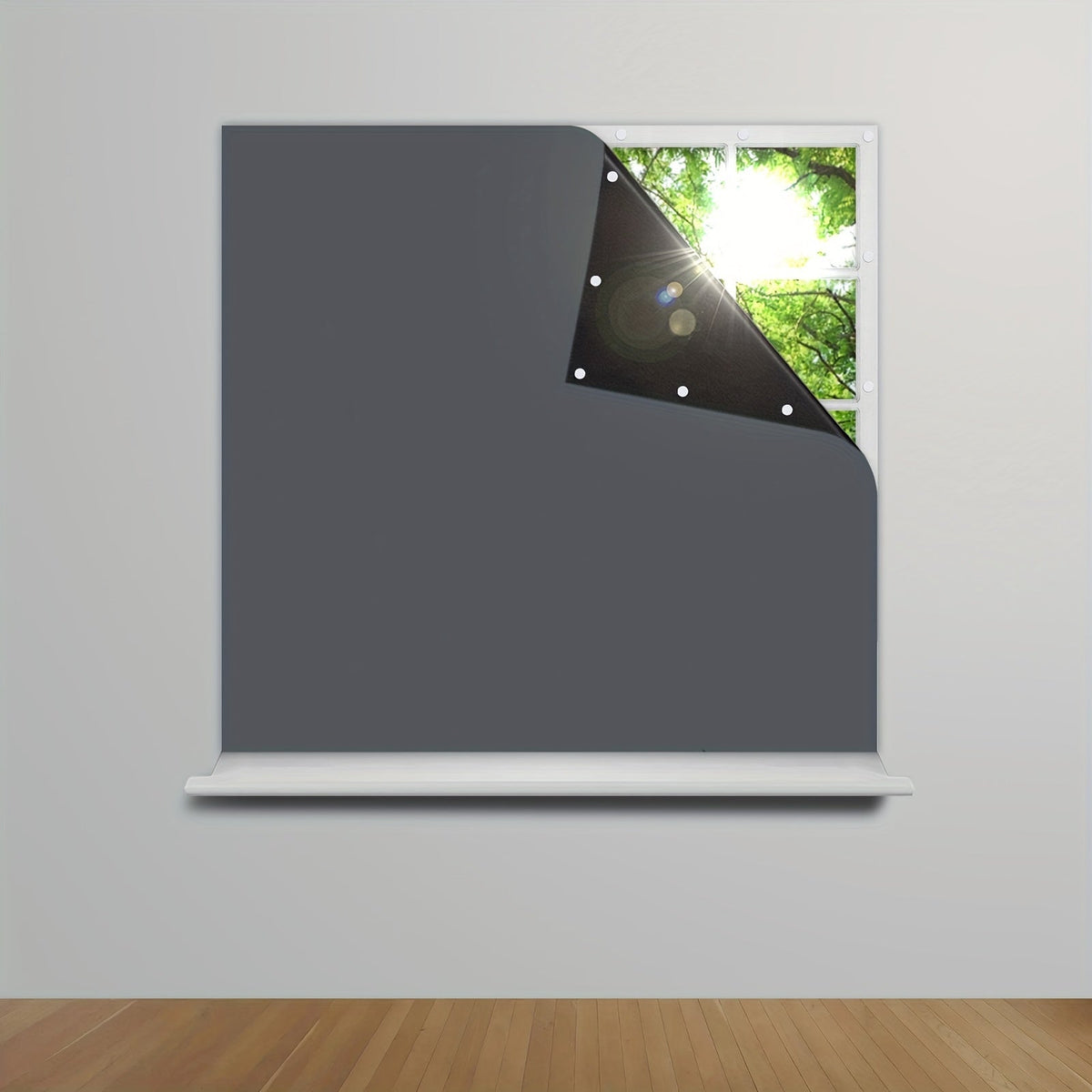 Cortinas blackout portáteis para quarto e sala com isolamento térmico, instalação interior