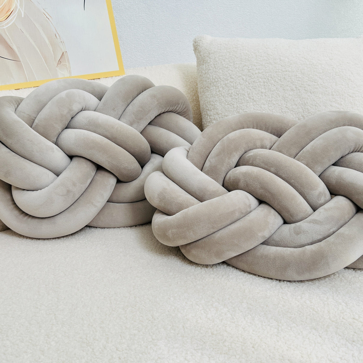 Almofadas decorativas de pelúcia macia, pack 2 unidades, design geométrico para sofá e cama